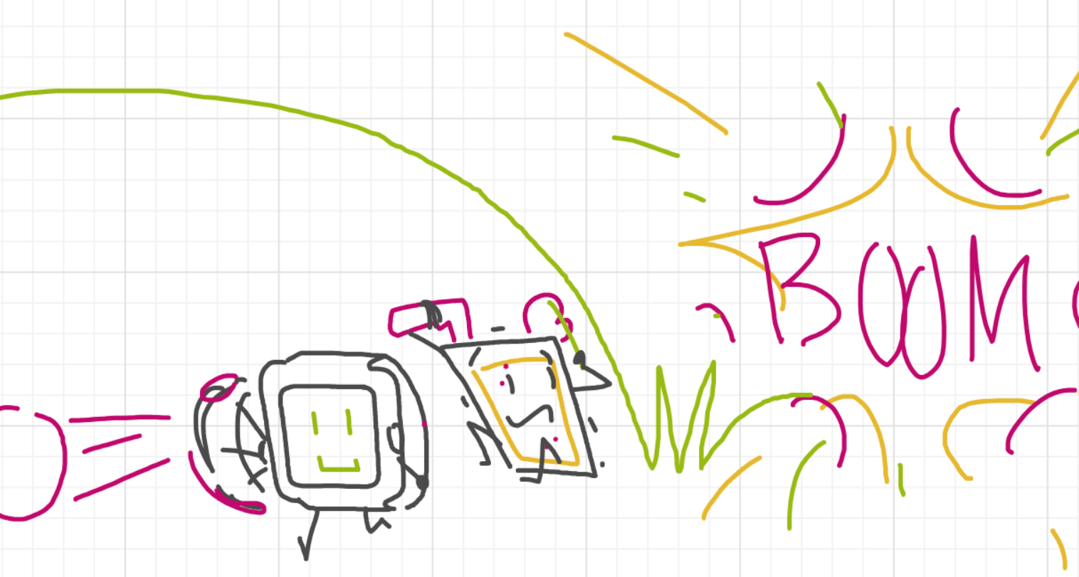 A panel from I've Been Everywhere, Man, episode nine of the Board Boards object show by Furretwalk/WalkingFurret.